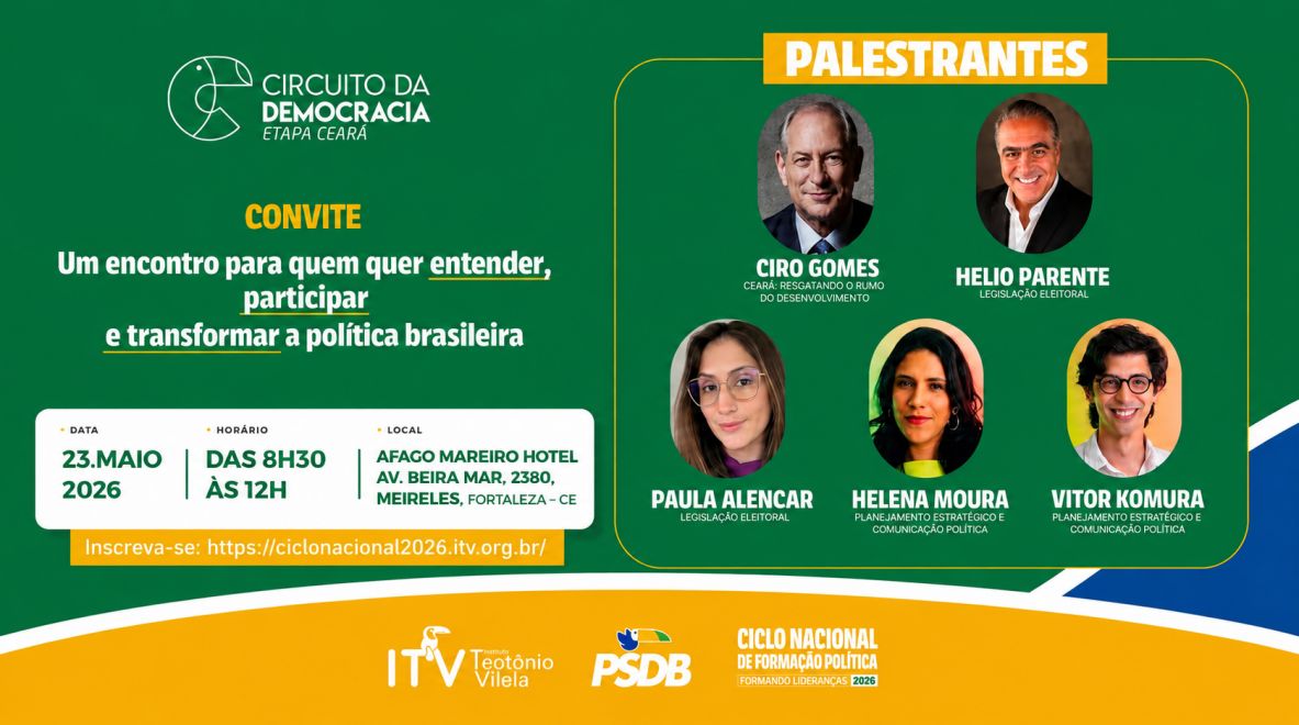 Circuito da Democracia reúne grandes nomes da política e da comunicação em Fortaleza