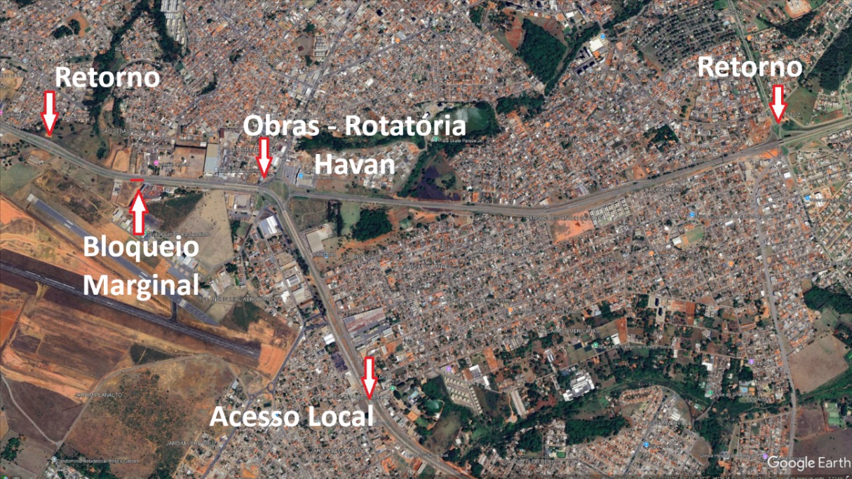 Ecovias Araguaia informa: Obras no trevo da Havan terão interdições temporárias no período noturno em Anápolis